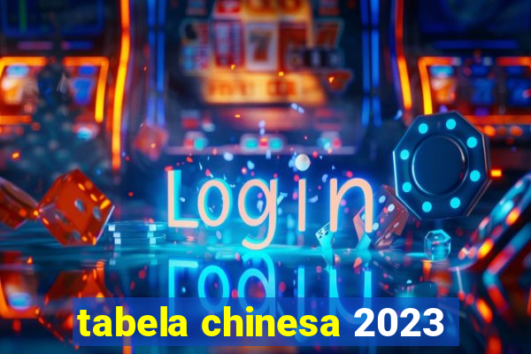 tabela chinesa 2023